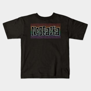 LGBTQ PATTERN USA NEBRASKA Kids T-Shirt